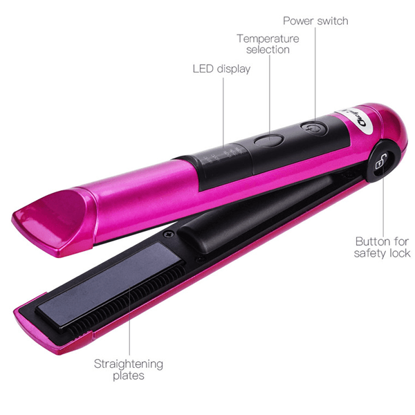 Rechargeable Wireless Mini Flat Iron - Portable Straightener-My Makeup Brushset