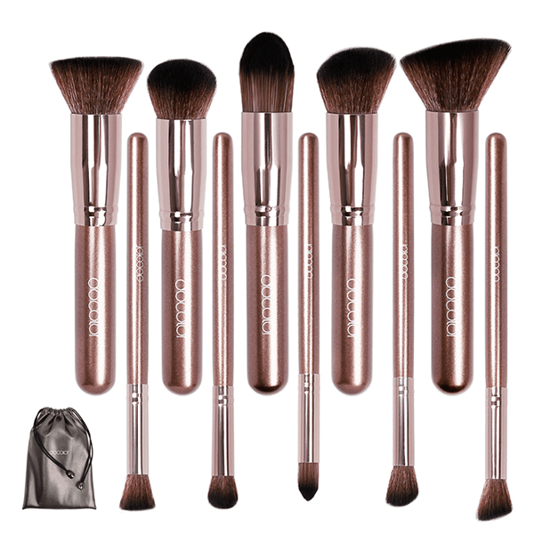 10Piece Coffee Makeup Brush Set – Flawless Makeup Made Easy-My Makeup Brushset