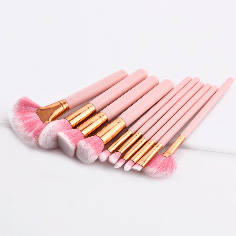 10Piece Rose Brush Set -  Professional  Brush  Set-My Makeup Brushset