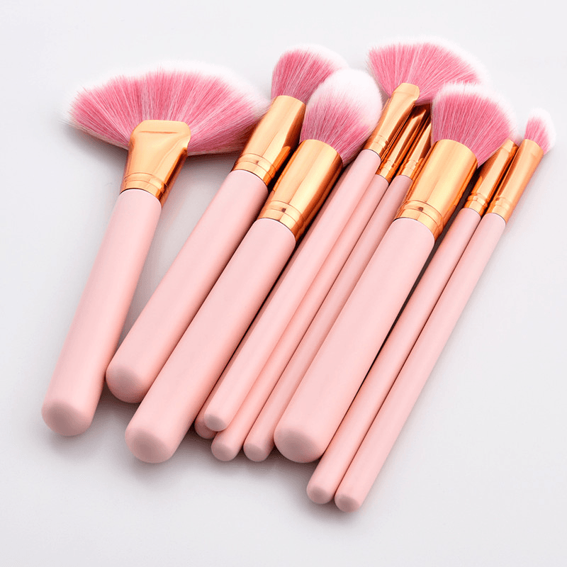 10Piece Rose Brush Set -  Professional  Brush  Set-My Makeup Brushset