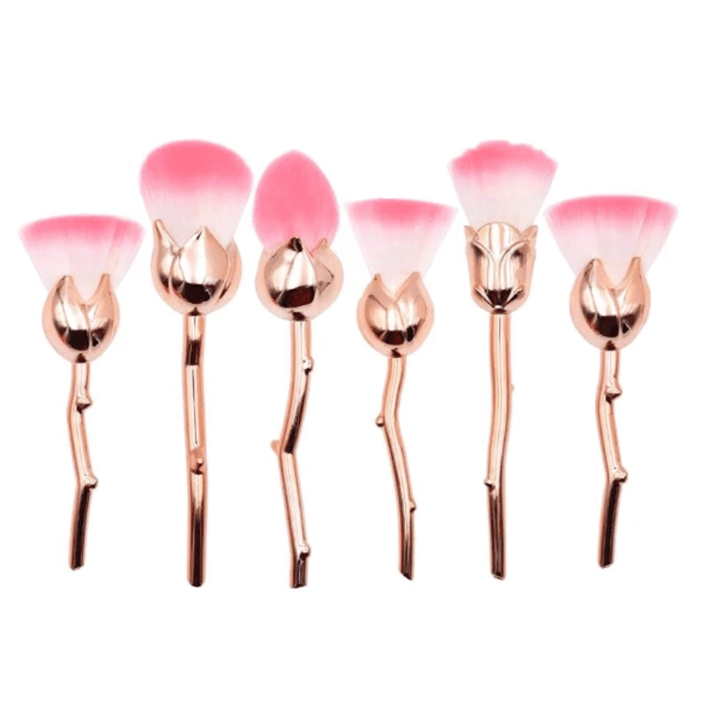 6 Piece Makeup Brush Set – Complete Elegant and Versatile-My Makeup Brushset