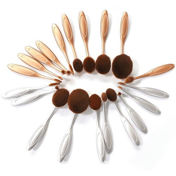 10 Piece Touch Oval Brush Set – Precision Blending and Contouring-My Makeup Brushset