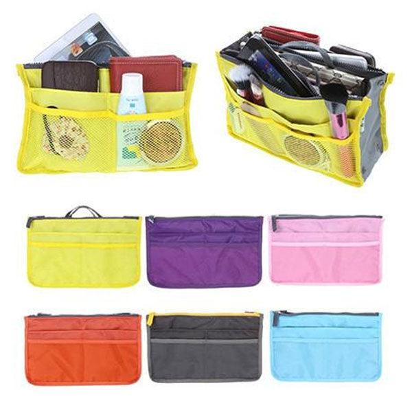 Slim Bag Purse Organizer – Compact and Multi-Pocket Design-My Makeup Brushset