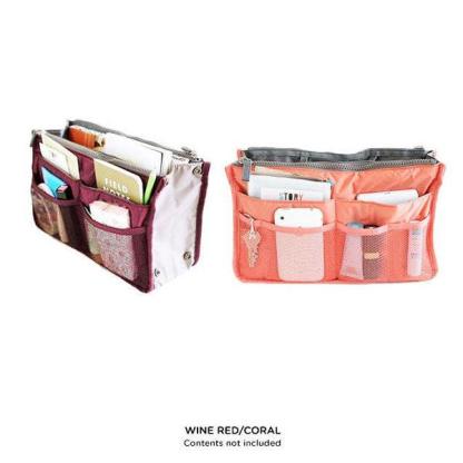 Slim Bag Purse Organizer – Compact and Multi-Pocket Design-My Makeup Brushset
