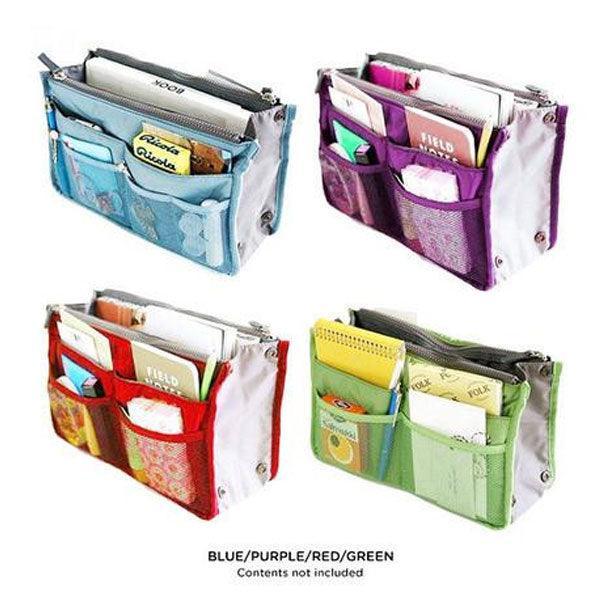 Slim Bag Purse Organizer – Compact and Multi-Pocket Design-My Makeup Brushset