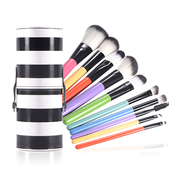 MultiColor Stripped Brush Set – The Perfect Beauty Essential-My Makeup Brushset