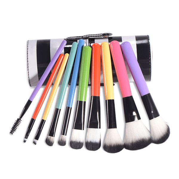MultiColor Stripped Brush Set – The Perfect Beauty Essential-My Makeup Brushset