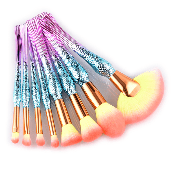 8 Piece Ultimate Mermaid Brush Set - Elevate Your Makeup Game-My Makeup Brushset
