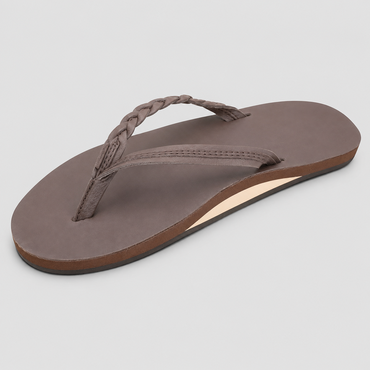 Single Strap Braided Leather Sandals For Women