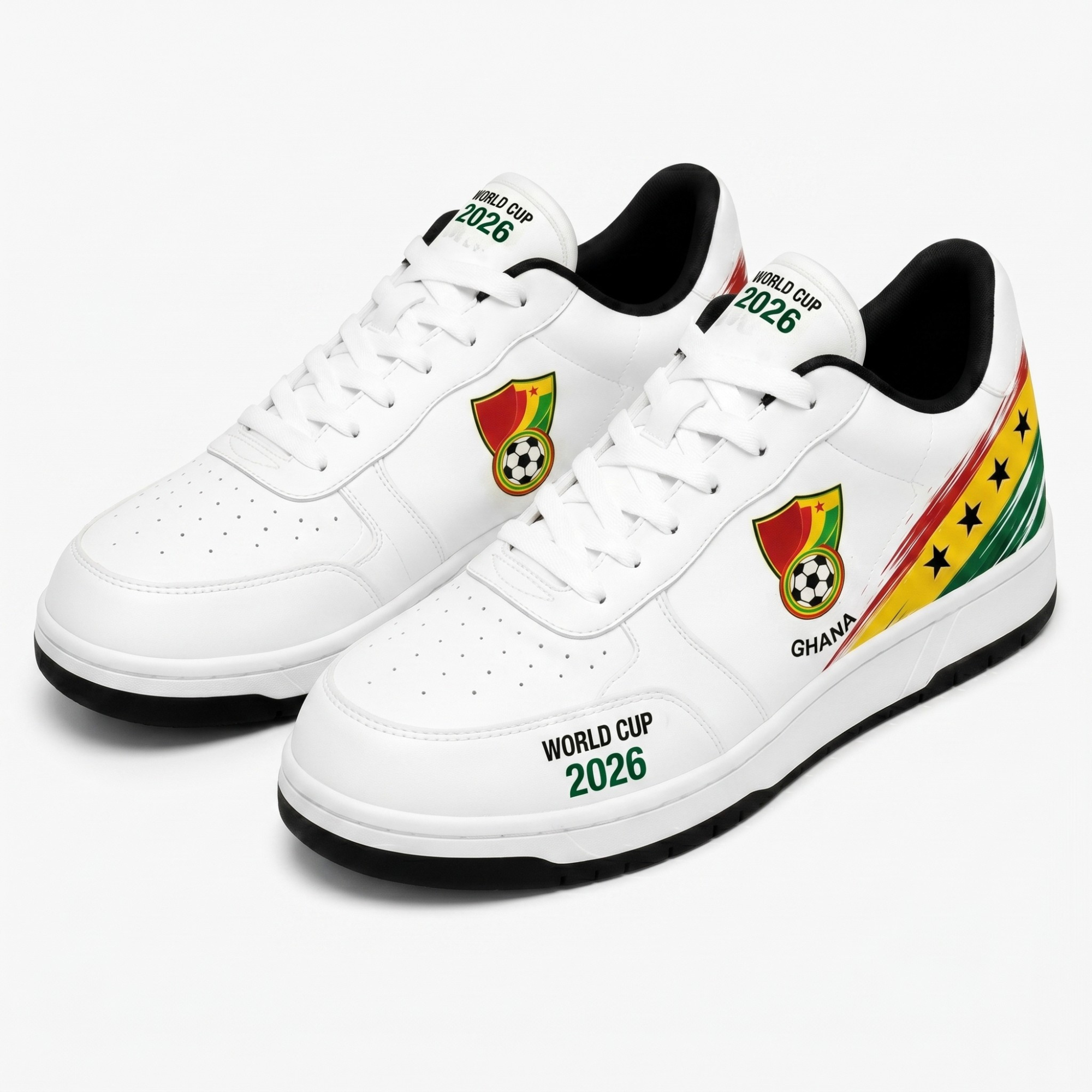 World Cup 2026 Ghana Football Fan Printed Shoes
