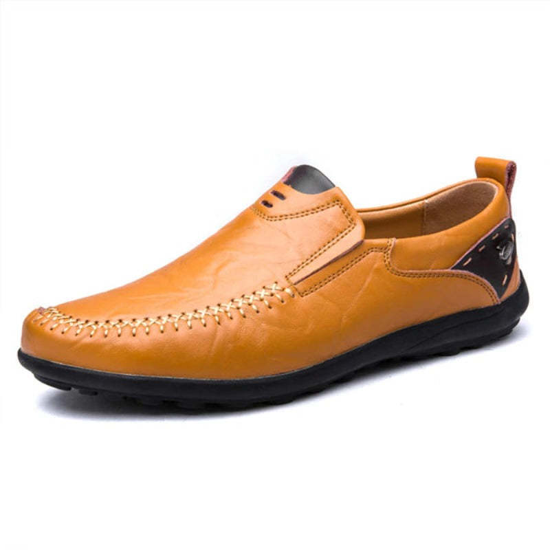 Fashion Casual Leather Loafers Shoes-My Soft Slipper