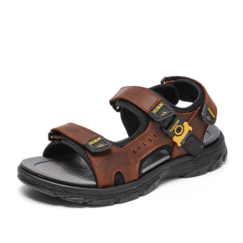 Men's Genuine Leather Summer Sandal-My Soft Slipper