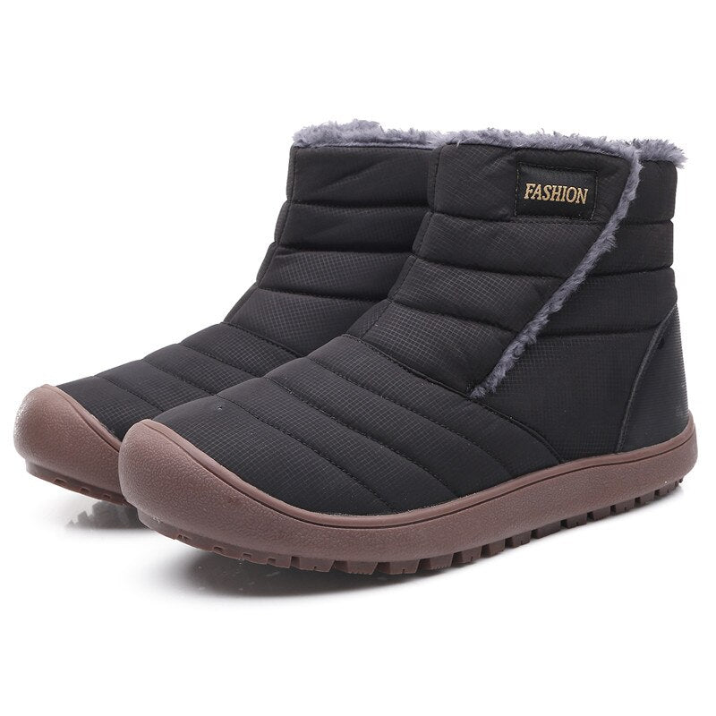 Waterproof Winter Non-Slip Ankle Boots-My Soft Slipper
