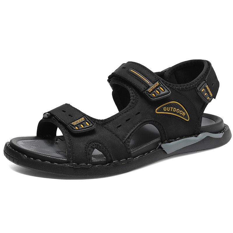 Classic Genuine Leather Men's Sandals-My Soft Slipper