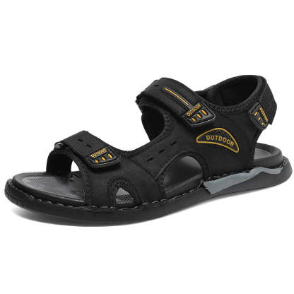 Classic Genuine Leather Men's Sandals-My Soft Slipper