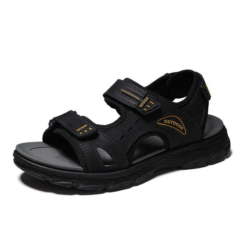 Classic Men's Summer Genuine Leather Sandals-My Soft Slipper