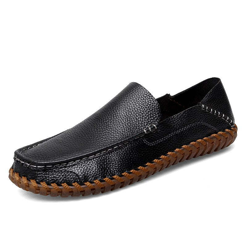 Leather Breathable Outdoor Men Loafers-My Soft Slipper