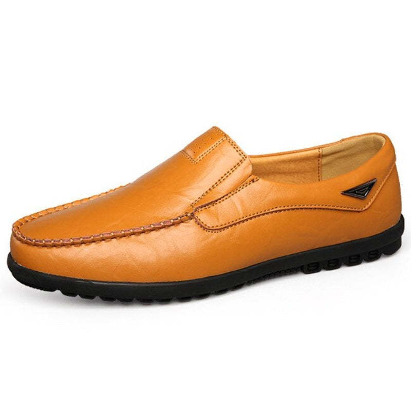Men Fashion Casual Leather Loafers-My Soft Slipper