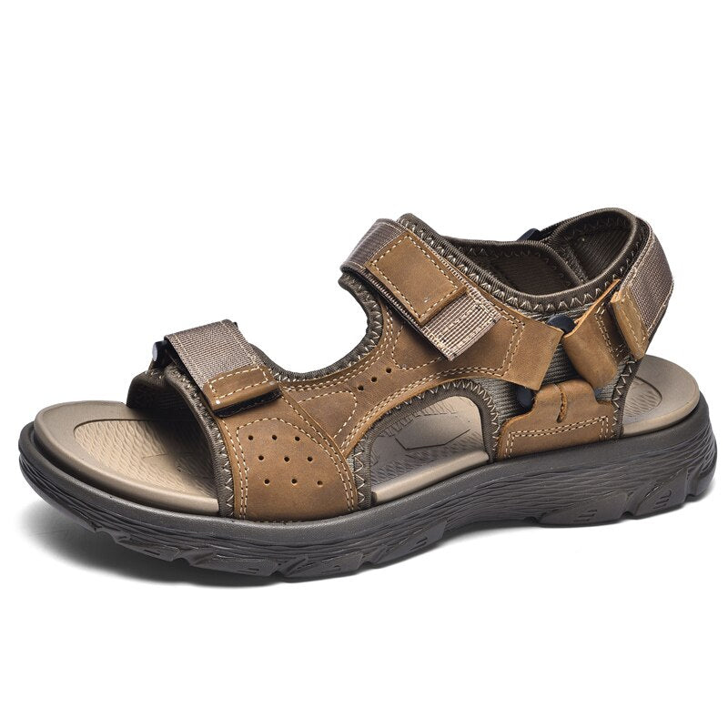 Men's Comfortable Summer Leather Sandals-My Soft Slipper