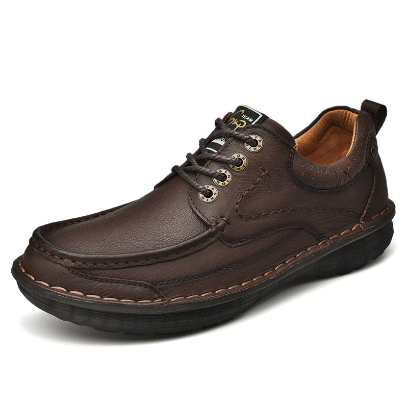Spring Genuine Leather Men's Shoes-My Soft Slipper