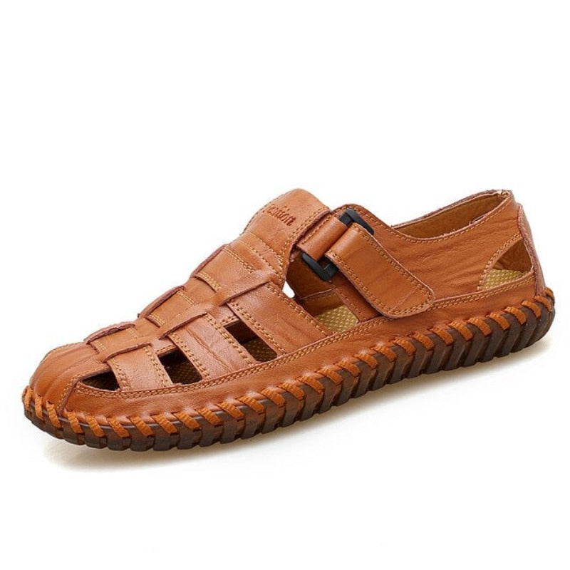 High Quality Genuine Leather Sandals-My Soft Slipper