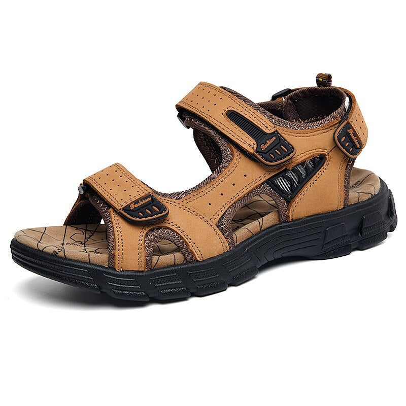 Classics Men's Summer Genuine Leather Sandals-My Soft Slipper