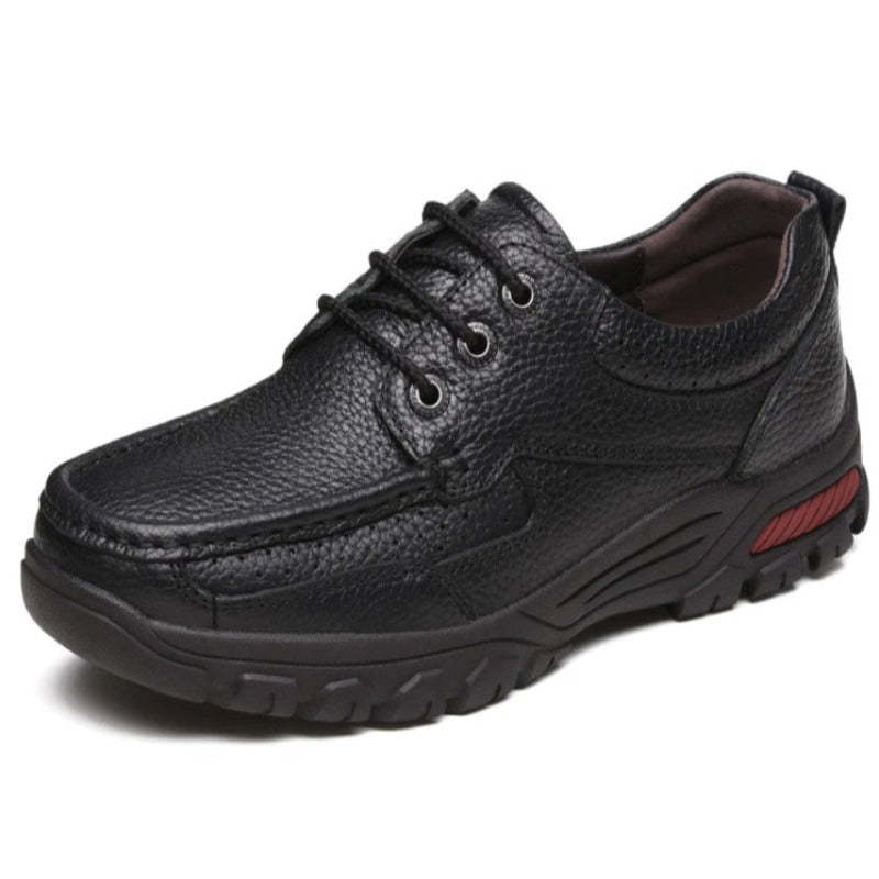 Flat Men Genuine Leather Loafer Shoes-My Soft Slipper