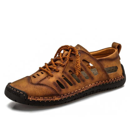 Handmade Men Leather Beach Sandals-My Soft Slipper