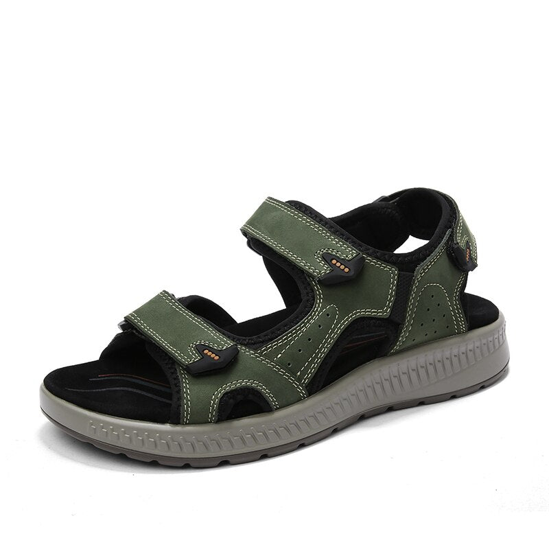 Big Size Summer Genuine Leather Men's Sandals-My Soft Slipper