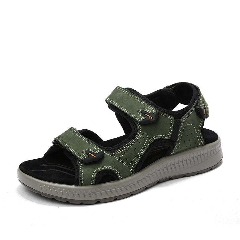 Big Size Summer Genuine Leather Men's Sandals-My Soft Slipper