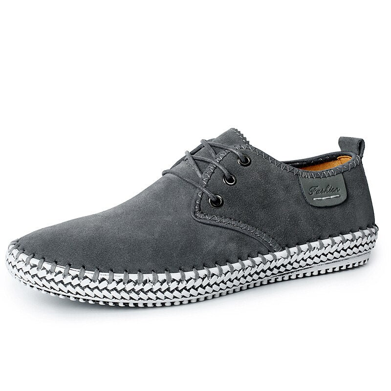 Breathable Outdoor Flat Leather Walking Shoes-My Soft Slipper