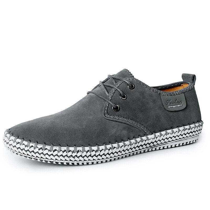 Breathable Outdoor Flat Leather Walking Shoes-My Soft Slipper