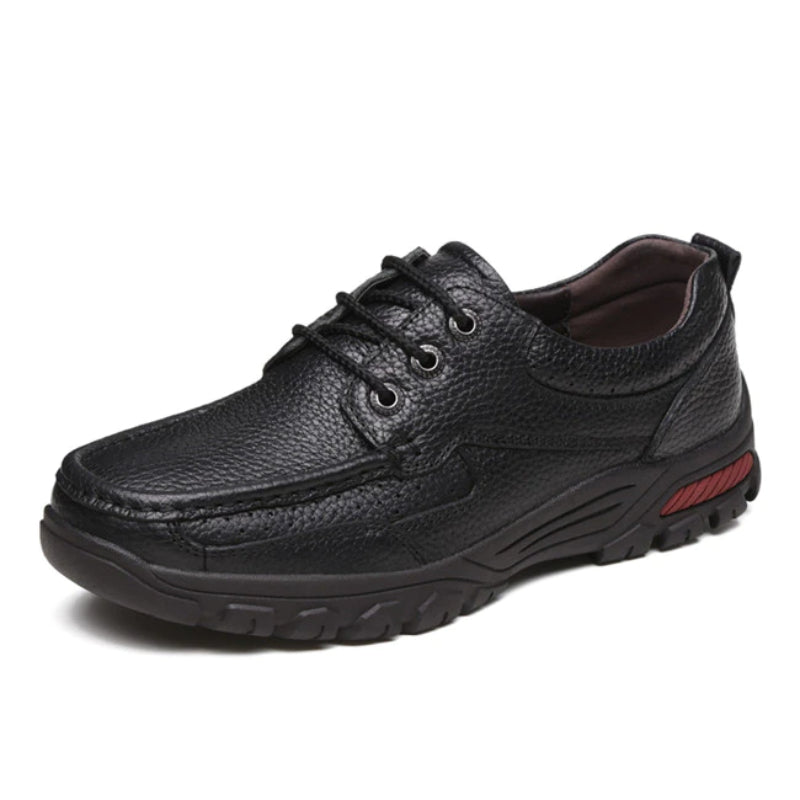 Flat Men Genuine Leather Loafer Shoes-My Soft Slipper