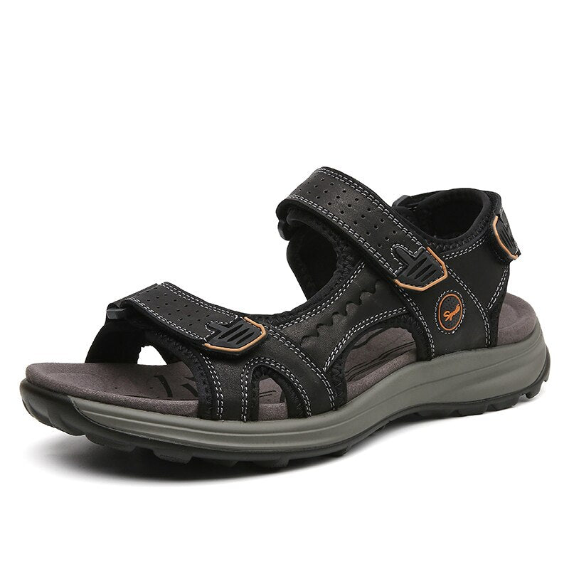Summer Genuine Leather Lightweight Beach Sandals-My Soft Slipper