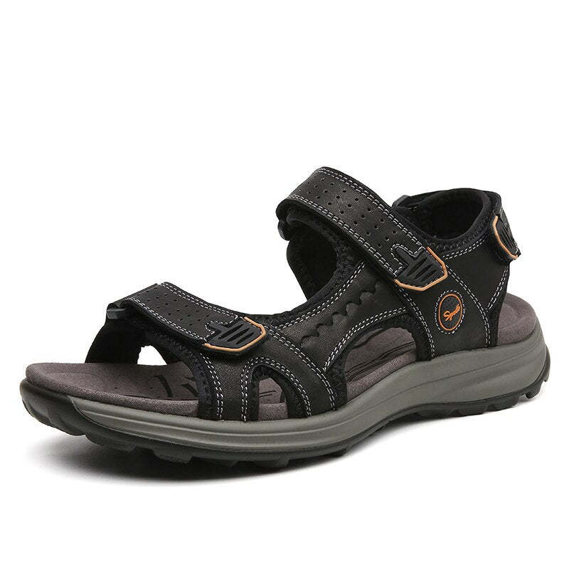 Summer Genuine Leather Lightweight Beach Sandals-My Soft Slipper