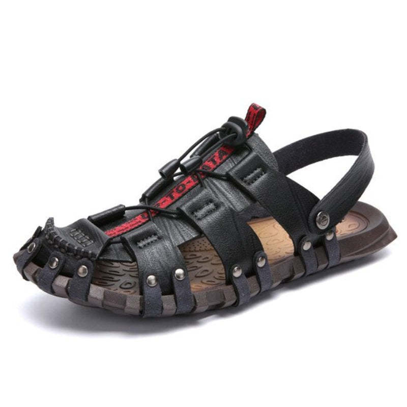 Leather Men Summer Shoes Sandal-My Soft Slipper