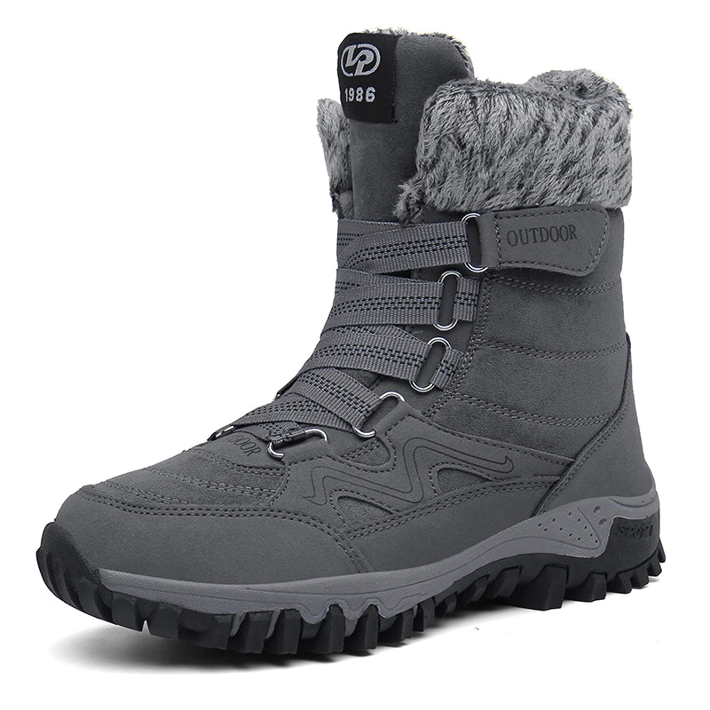 Plush Warm Men Ankle Waterproof Boots-My Soft Slipper