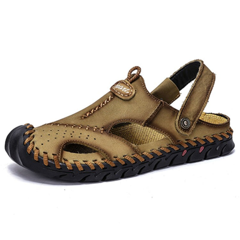 Classic Casual Comfortable Leather Men's Sandals-My Soft Slipper