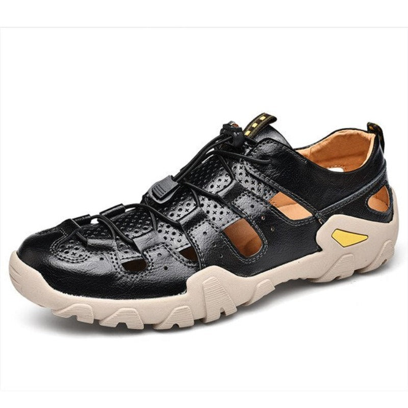 Business Casual Genuine Leather Sandals-My Soft Slipper
