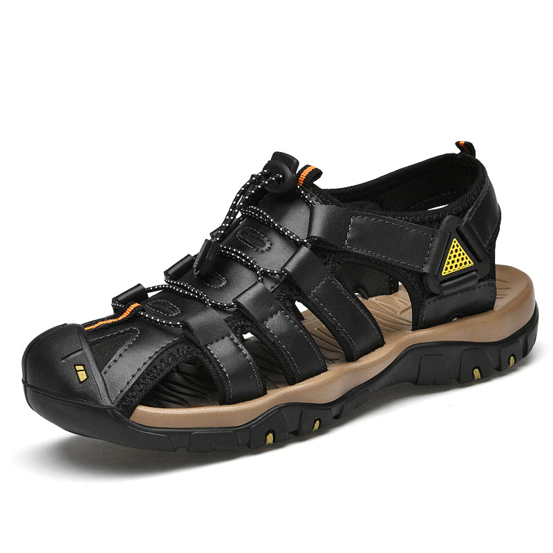 Soft Leather Roman Outdoor Men Sandals-My Soft Slipper