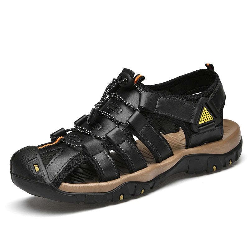 Soft Leather Roman Outdoor Men Sandals-My Soft Slipper