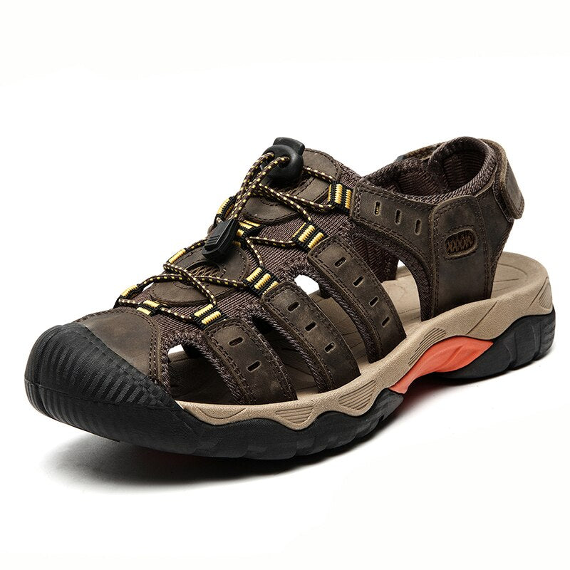 Soft Genuine Outdoor Summer Leather Sandals-My Soft Slipper