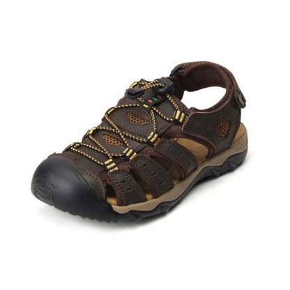 Big Size Genuine Leather Men Sandals-My Soft Slipper
