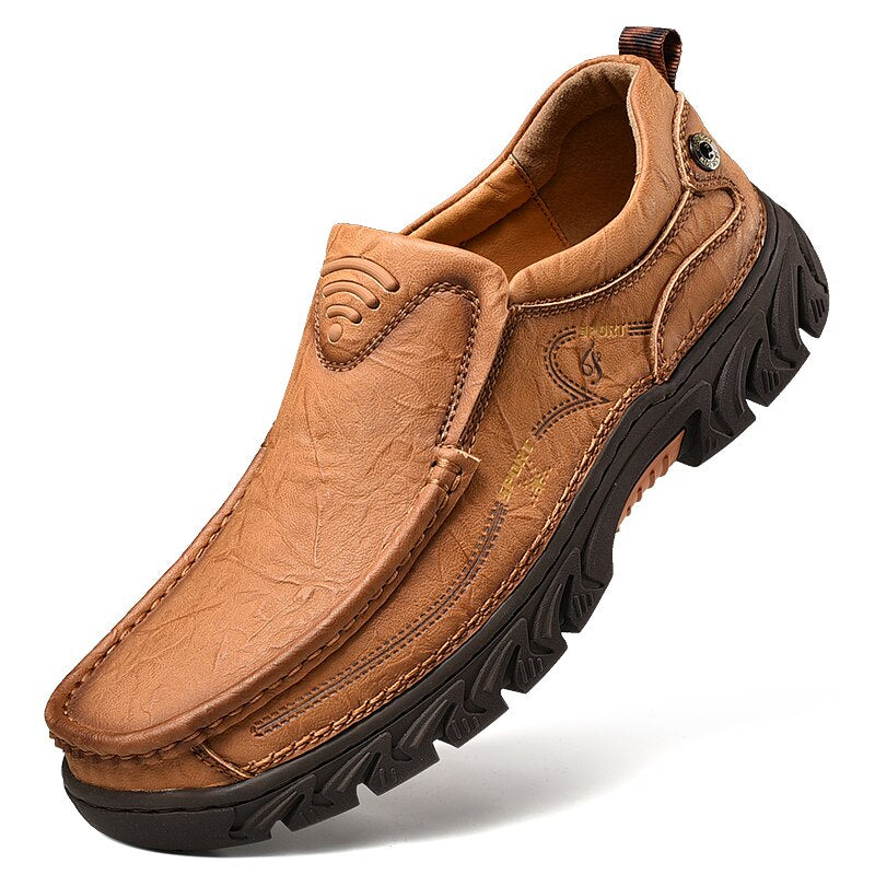 Men's Genuine Leather Casual Shoes-My Soft Slipper