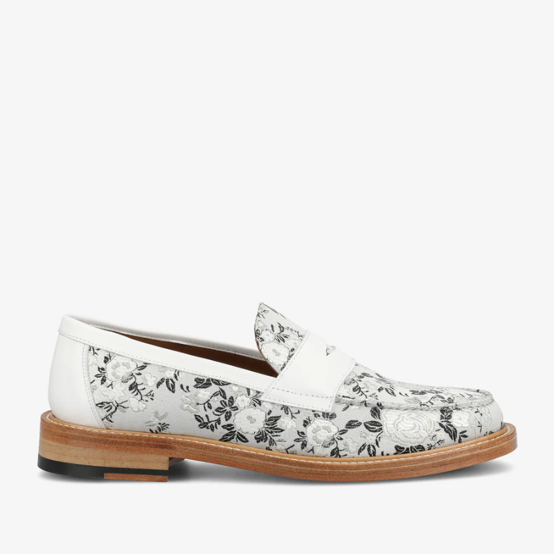 Check Canvas And Leather Blake Stitch Loafer