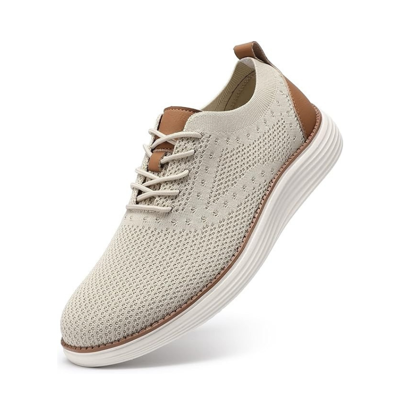 Knit Lace-Up Sneakers – Lightweight Design With Supportive EVA Sole-My Soft Slipper