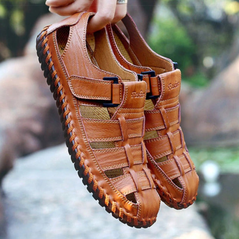 High Quality Genuine Leather Sandals-My Soft Slipper
