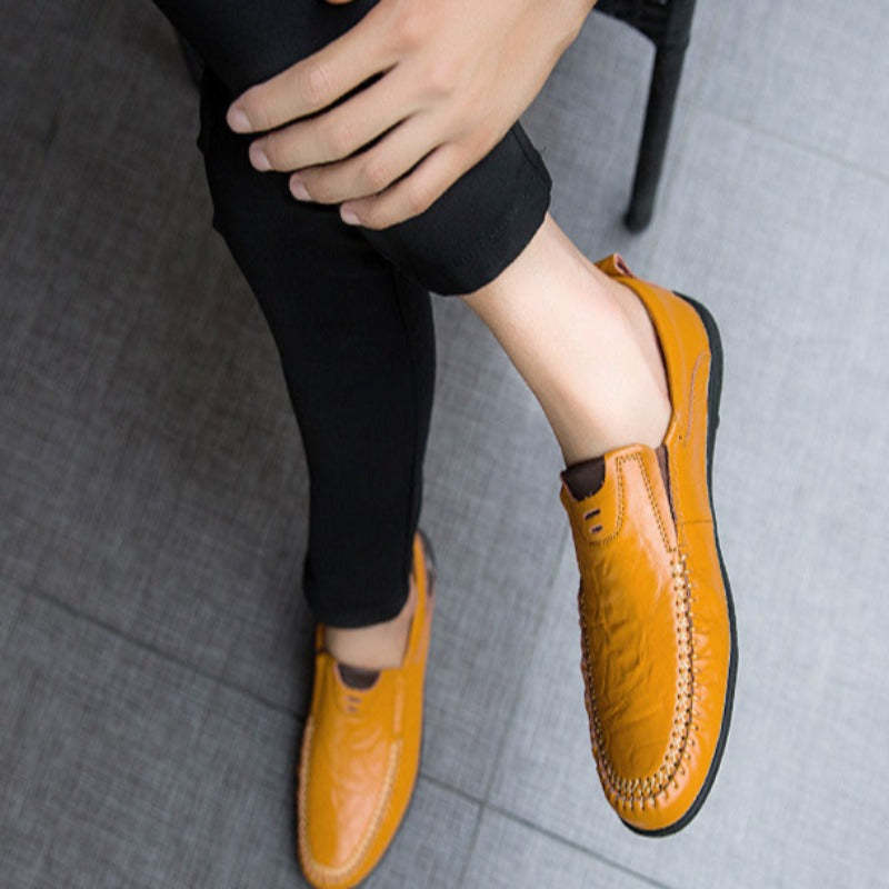 Fashion Casual Leather Loafers Shoes-My Soft Slipper