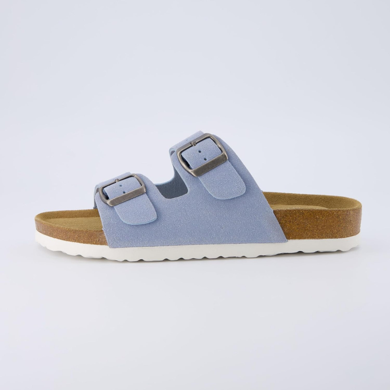 Double Strap Adjustable Cork Footbed Sandals With EVA Sole-My Soft Slipper