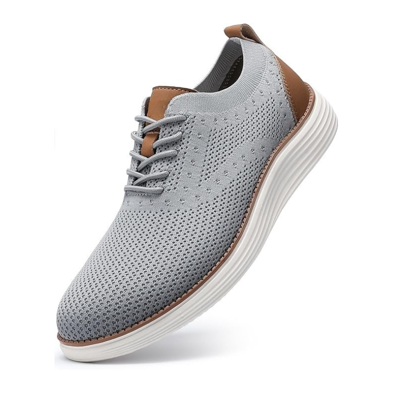 Knit Lace-Up Sneakers – Lightweight Design With Supportive EVA Sole-My Soft Slipper